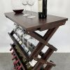 26 Bottles Freestanding wine rack,Wine Storage Rack, Freestanding Display Rack for Kitchen, Pantry, Cellar,walnut