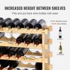 VEVOR 72 Bottle Stackable Modular Wine Rack Bamboo Wood Display Shelf 8-Tier