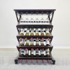 26 Bottles Freestanding wine rack,Wine Storage Rack, Freestanding Display Rack for Kitchen, Pantry, Cellar,walnut