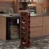 12 Bottles Freestanding wine rack,Wine Storage Rack, Freestanding Display Rack for Kitchen, Pantry, Cellar,walnut