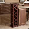 12 Bottles Freestanding wine rack,Wine Storage Rack, Freestanding Display Rack for Kitchen, Pantry, Cellar,walnut