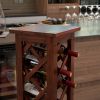 12 Bottles Freestanding wine rack,Wine Storage Rack, Freestanding Display Rack for Kitchen, Pantry, Cellar,walnut